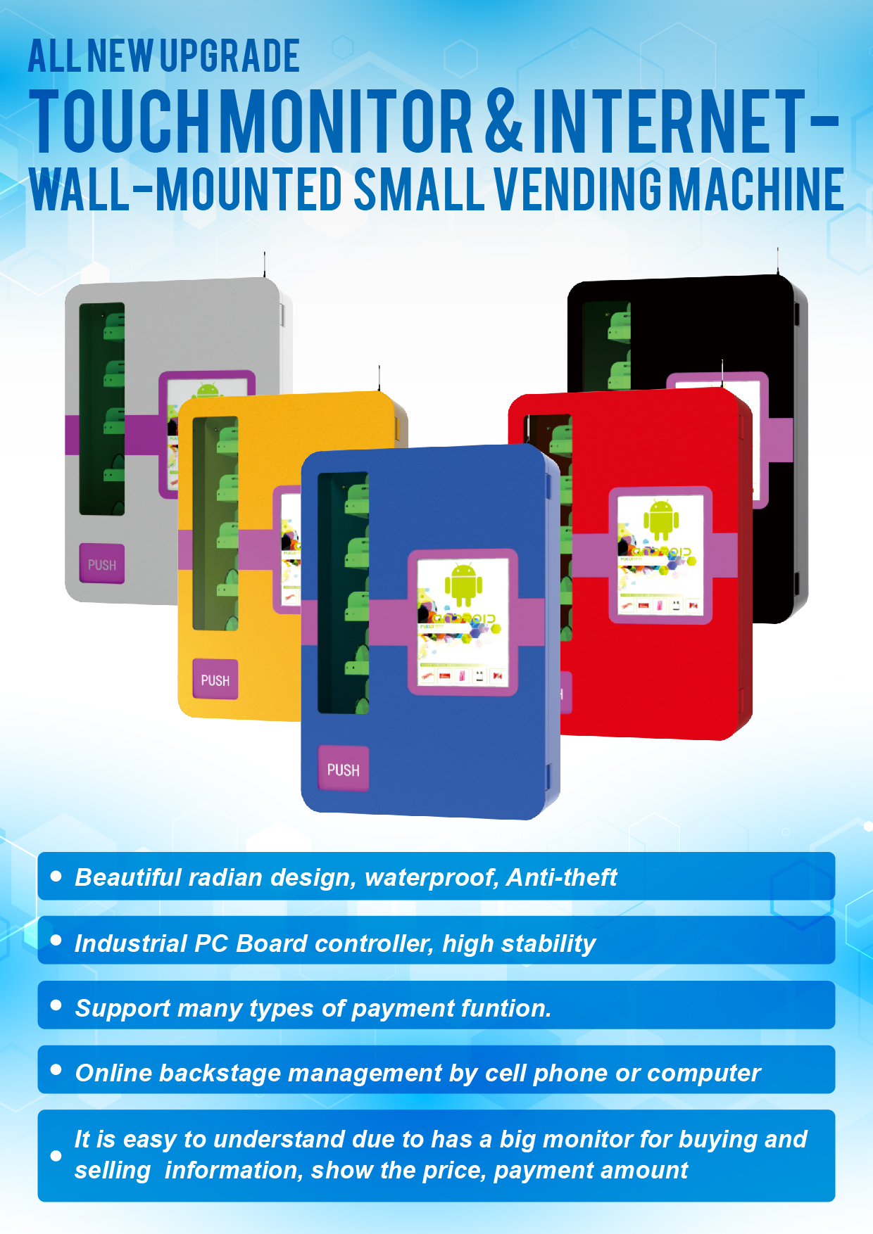 Touch Monitor & Wall Mounted Vending Machine