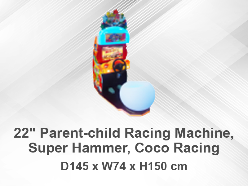 22" Parent-child Racing Machine Super Hammer Coco Racing、Kid's Game Machine、Amusement Machine