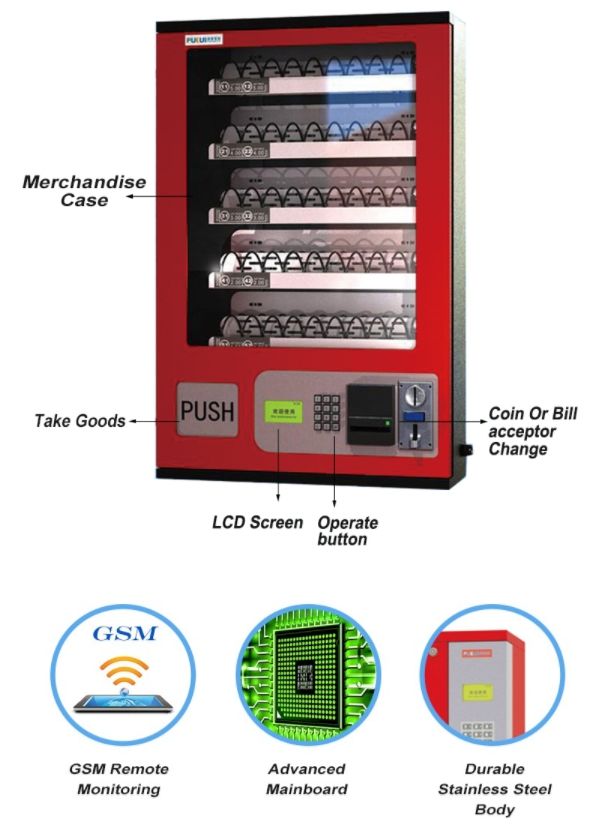 Vending Machine,Size:W550 X D200 X H850 mm