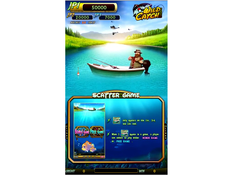 wild catch,slot game,jackpot,vertical monitor slot game