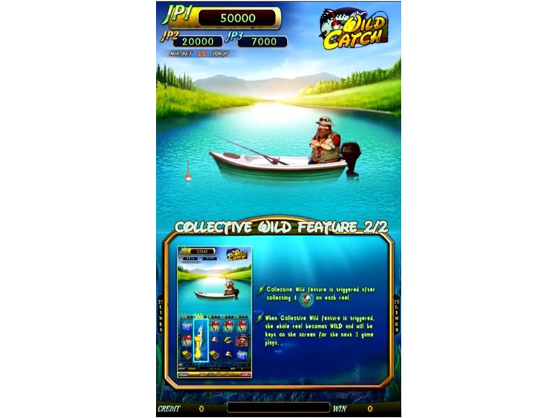 wild catch,slot game,jackpot,vertical monitor slot game