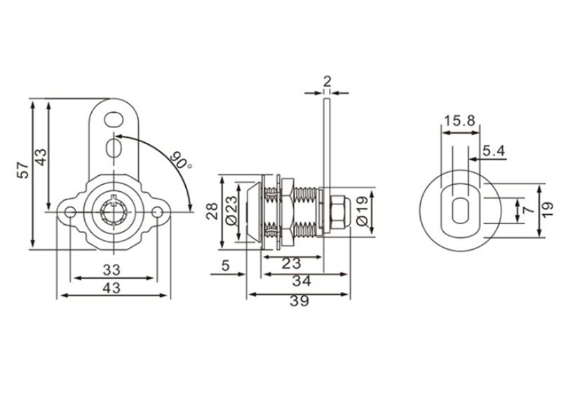 FR-072 Cam Locks (23mm) Cam Locks、Locks、Spare Parts