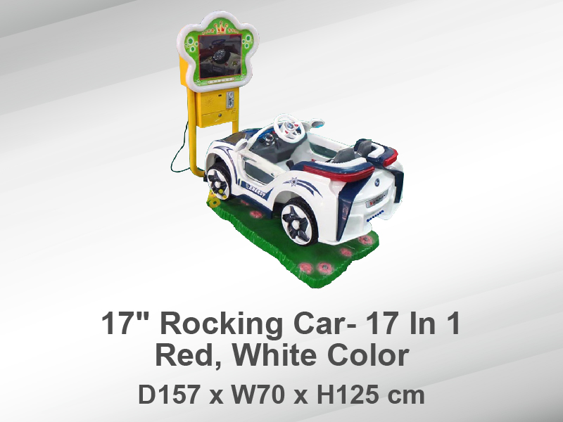 17 Rocking Car- 17 In 1; Red, White Color、Kid's Game Machine、Amusement Machine