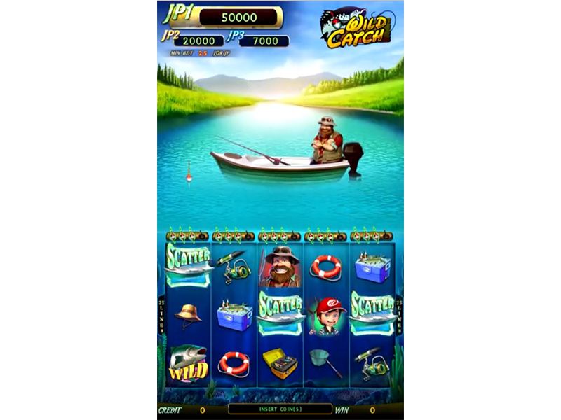 wild catch,slot game,jackpot,vertical monitor slot game